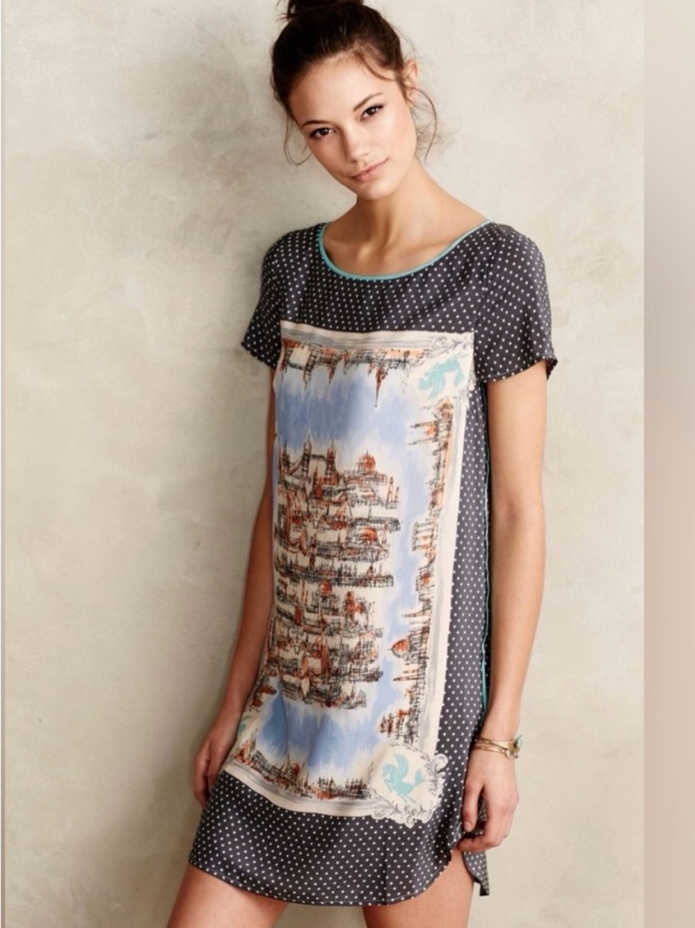 Anthropologie Maeve “Around the Town” silk dress.